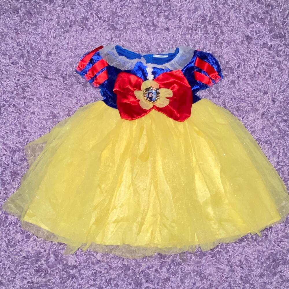 12-18m Baby Girls Disney Snow White Halloween Costume Dress w/ Shoes - Picture 3 of 8